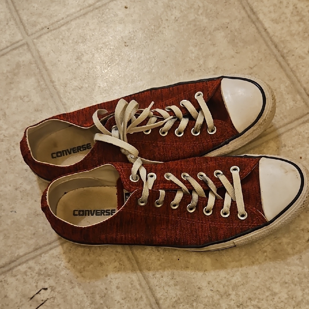 Converse Burgundy Canvas Sneakers